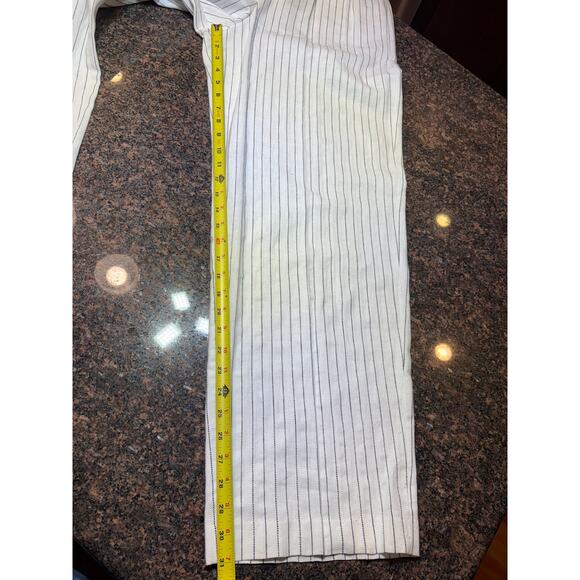 Rag & Bone White Striped Wide Leg Linen Cotton Pants Size 8 NWT - Picture 5 of 16